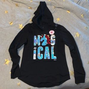 Justice Magical Unicorn Black Sequins Hoodie - 12